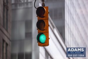 yellow traffic lights in california